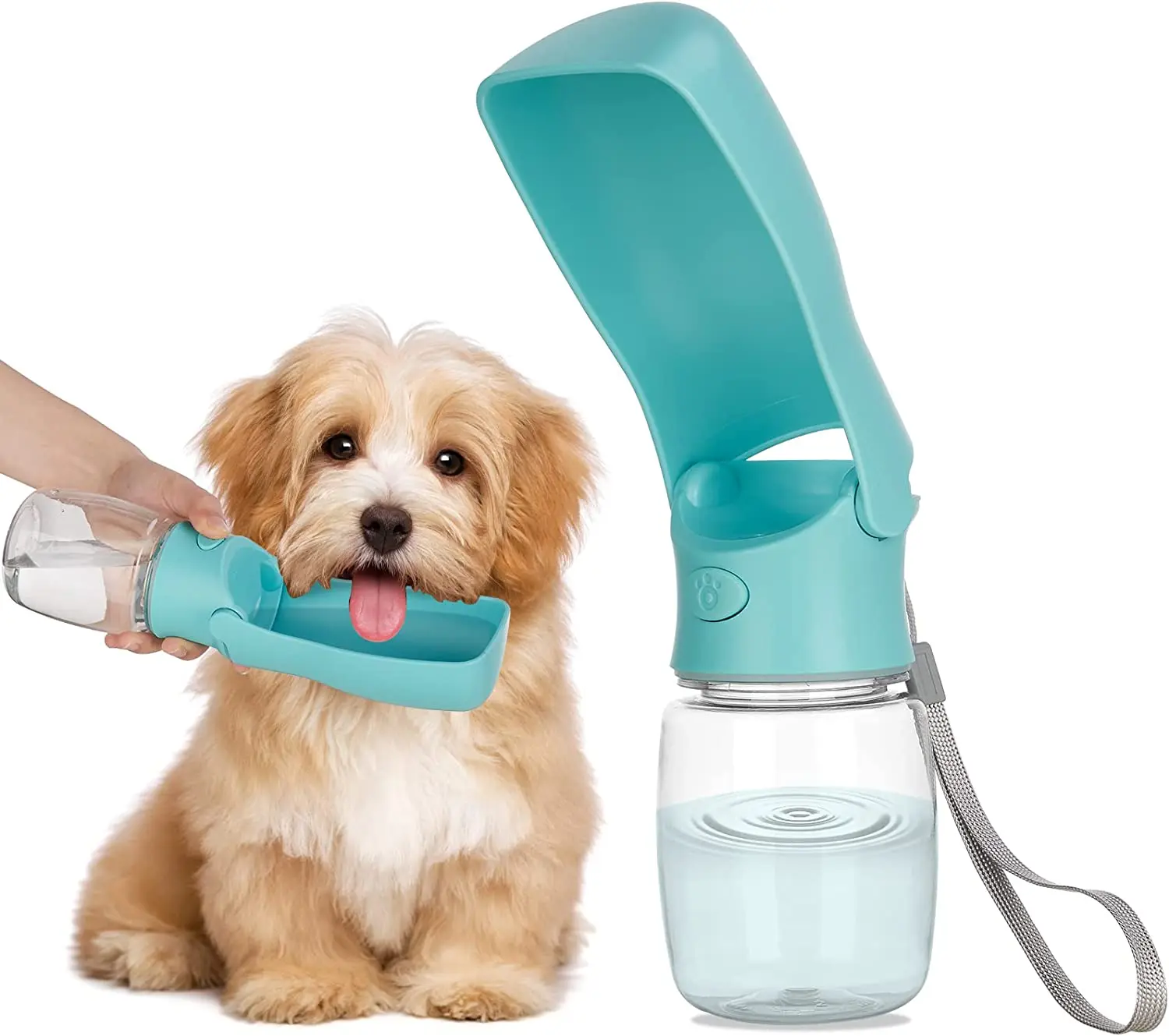 

Dog Water Bottle - Foldable Dog Water Dispenser for Outdoor Walking, Portable Pet Water Bottle for Travel, Leak Proof,BPA Free