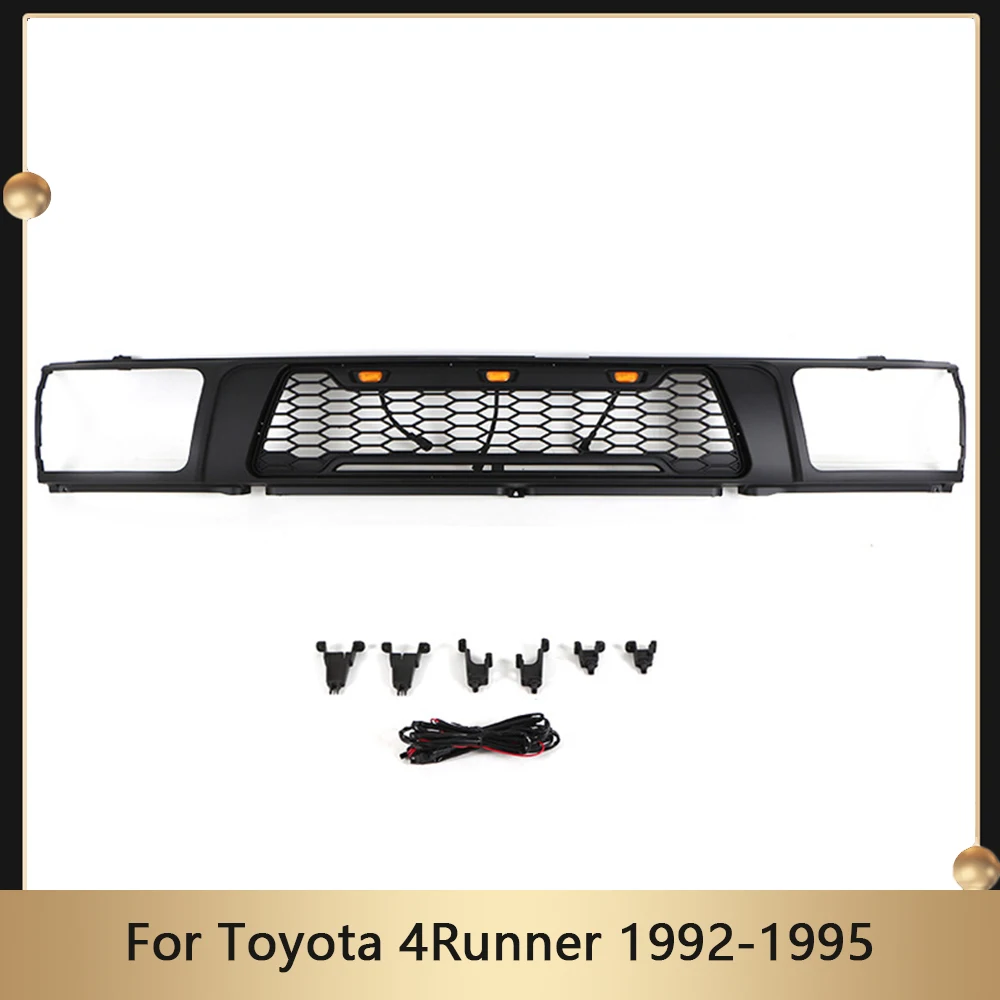 

Front Bumper Grill For Toyota 4Runner 1992-1995 Radiator Grille Car Accessories Auto Middle Net Ventilation Honeycomb Grid
