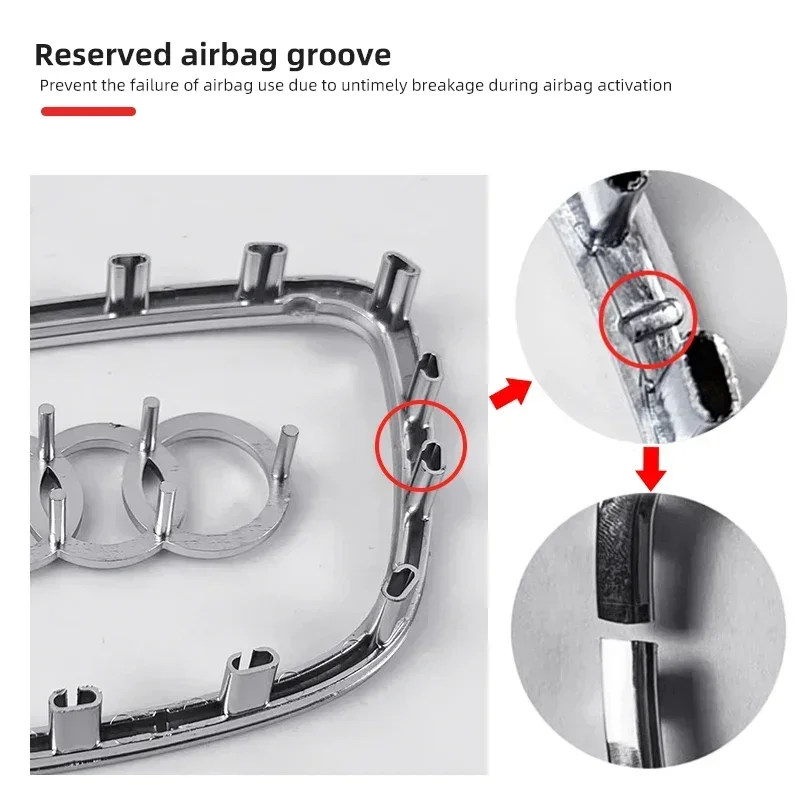 Фото Автомобильная наклейка на руль для Audi A6L A3 A4 A5 A6 A7 A8 Q3 Q5 Q7 Q8 TT S5 S7 S8 RS7 RS6 Эмблема Замененный логотип Автоаксессуары №5