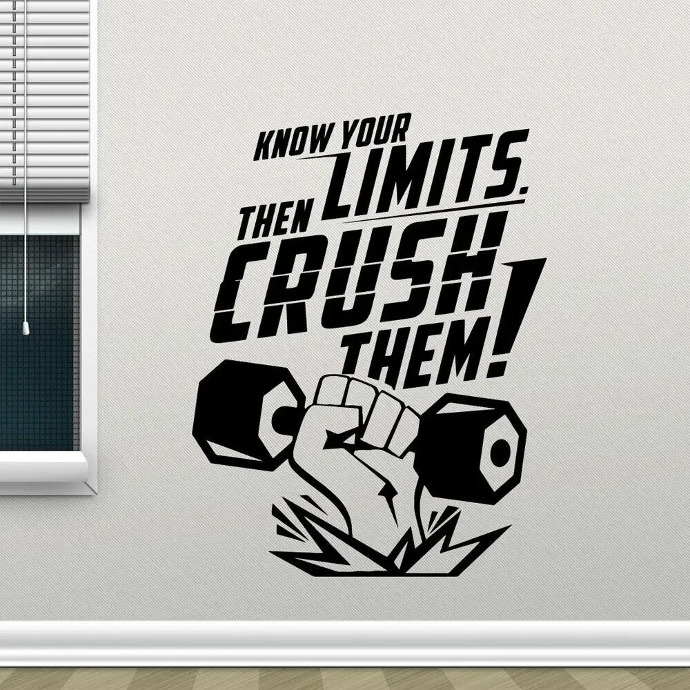 Креативный дизайн мотивационная наклейка на стену для спортзала спортивная