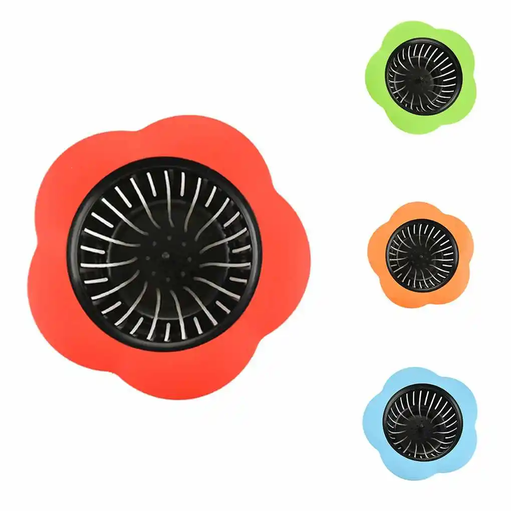 

Plum Shape Silicone TPR Sink Strainer Filter Water Stopper Floor Drain Hair Catcher Stopper Bathtub Plug Bathroom Accessories