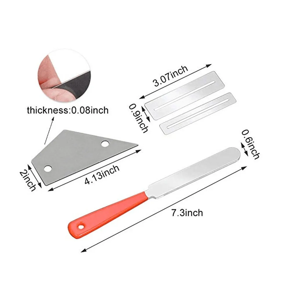 

Newest Reliable Guitar Luthiers Repair Tool 185 * 15 * 4mm Silver Stainless Steel Tool 7.8 * 2.2 / 1.3 * 0.1cm
