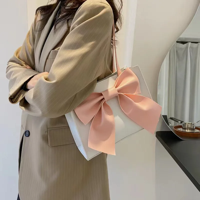 Large-capacity Bow Big Bag Women's Bag New Fashion Trend Shoulder Bag Foreign Temperament Tote Bag