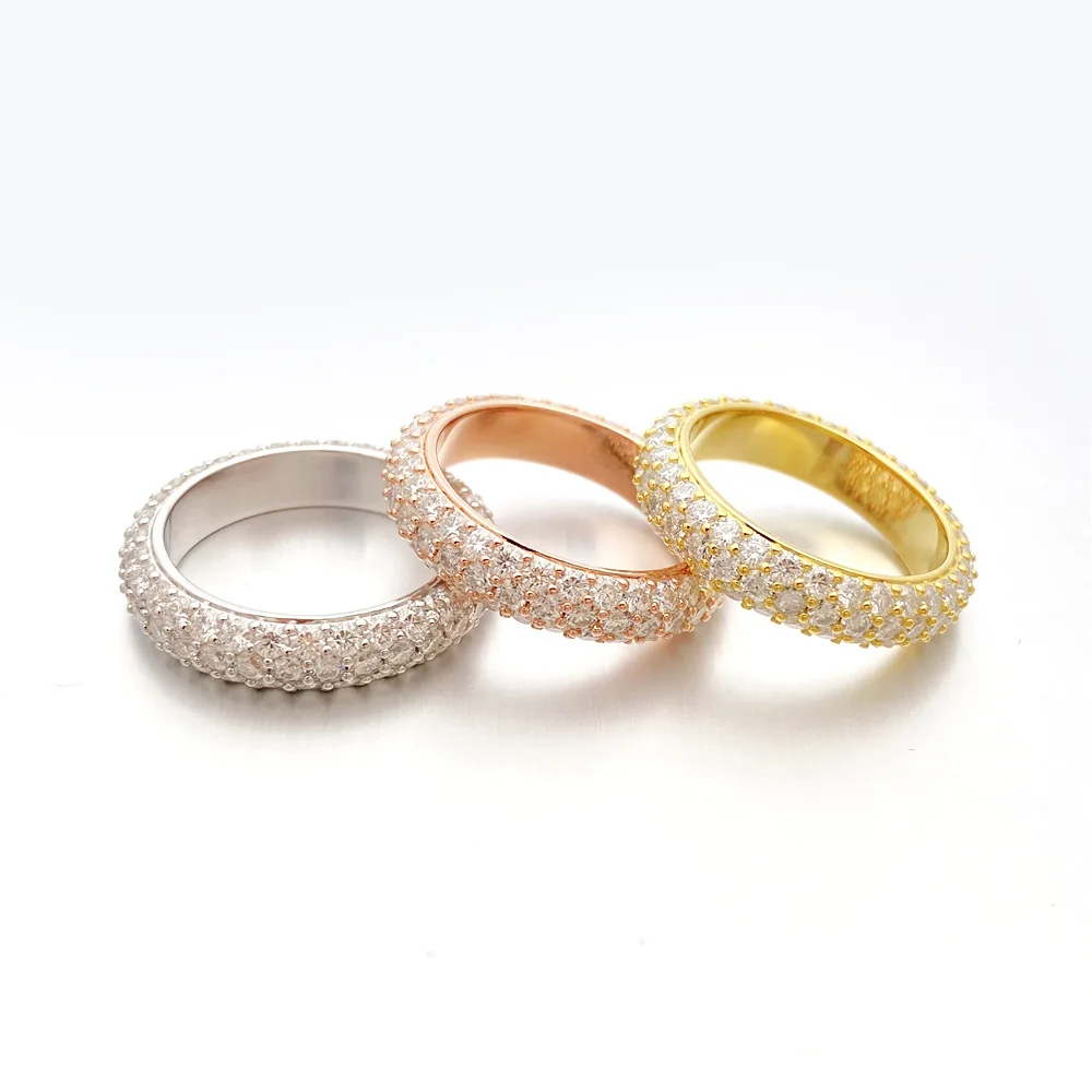 Moissanite Rings For Women S925 Silver Wedding Diamond Ring Jewelry Men High-End Jewelry Pass Tester Free Shipping