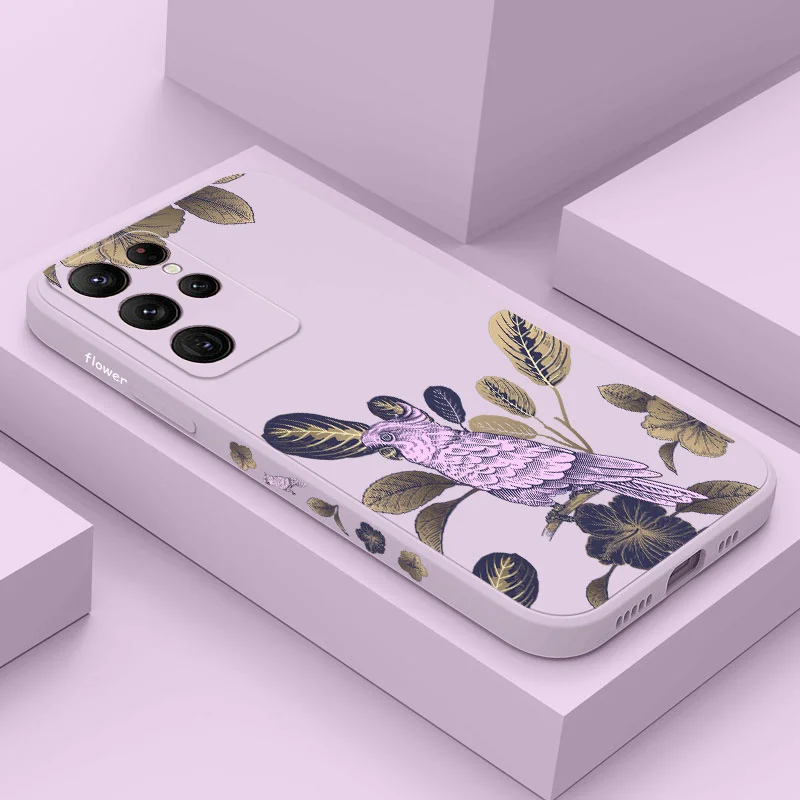 

Dead Leaf Parrot Phone Case For Samsung Galaxy S23 S22 S21 S20 Ultra Plus FE S10 S9 S10E Note 20 ultra 10 9 Plus Cover