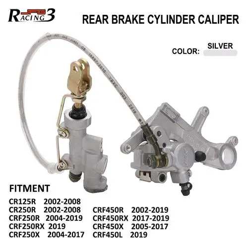 

Rear Brake Kit Caliper Master Cylinder Lever Oil Hose For Honda CR125R CR250R CRF250R CRF250RX CRF250X CRF 450R 450RX 450X 450L