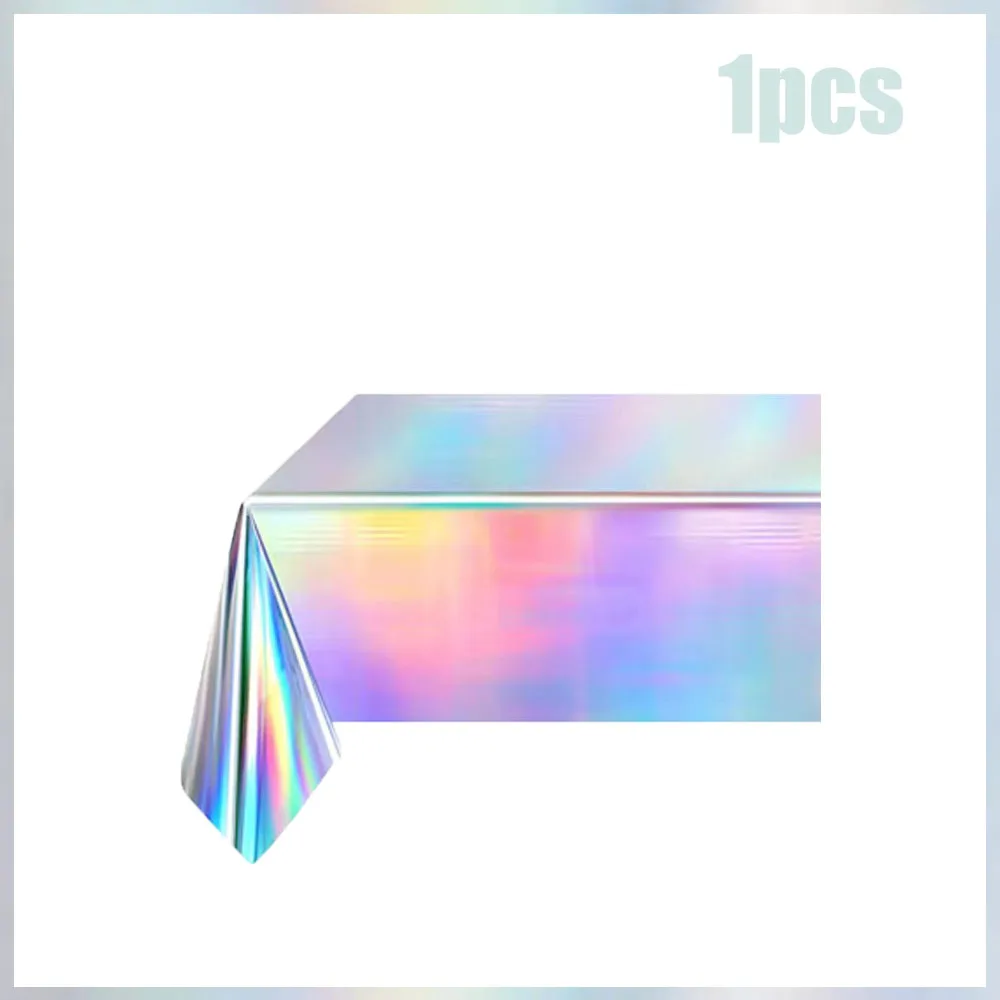 Радужные украшения для вечеринок посуда голографическая бумажная тарелка чашка