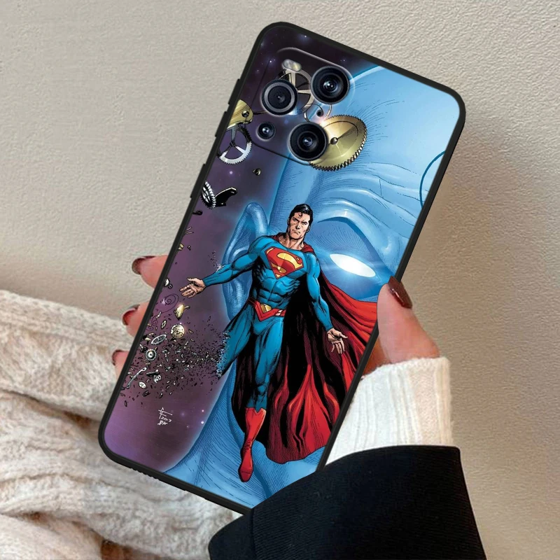 Супермен Бэтмен для OPPO Find X6 X5 X3 X2 F21S F21 Pro Lite Neo черный силиконовый мягкий чехол