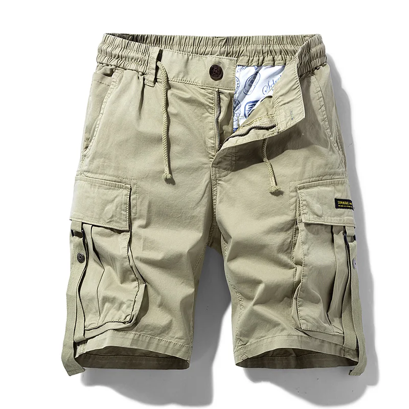 

Cargo Shorts Men 2022 Summer New Casual 100% Cotton Military Tactical Big Pocket Bib Overall Fifth Pants Male Pants Man's Shorts
