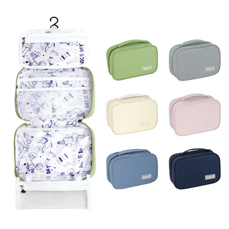 Travel  Women Large-capacity Cosmetic Bag Female Wash Kit Zipper Waterproof Make Up Case Portable  Storage Toiletry Organize