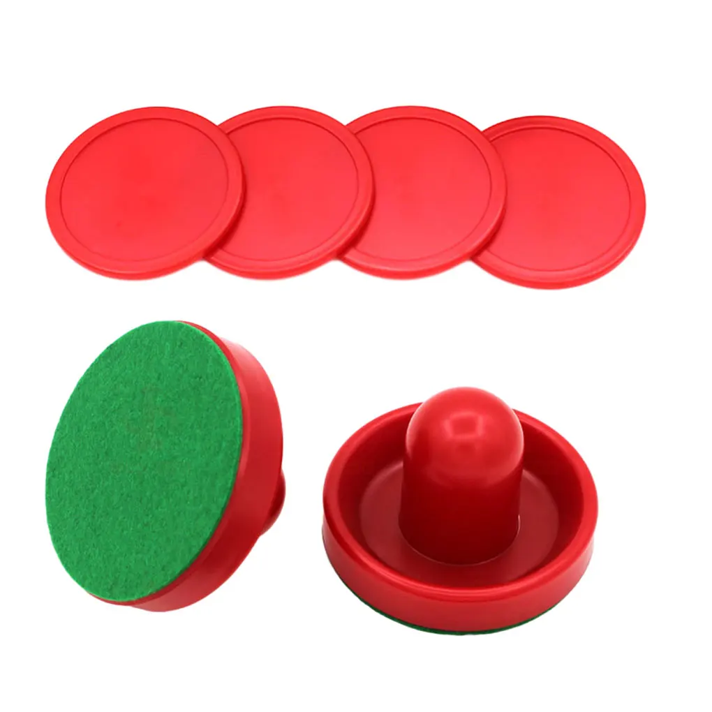 

8Pcs Air Hockey Game Kit 2x96mm Pushers Waterproof Lightweight Table Hover Hockey Replacements Felt Pads for Parties