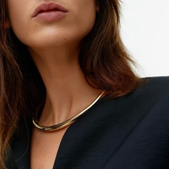 

Fashion Choker Gold Plated Collar Necklace for Women