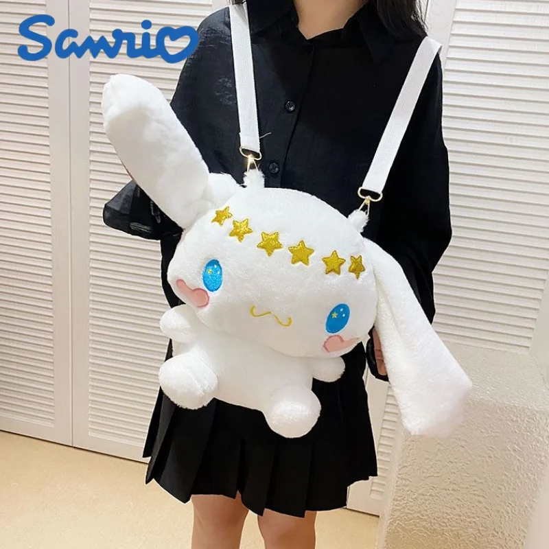 

New Cute Sanrio Hello Kitty Kawaii Plush Backpack Stuffed Animals Dolls Toys Plushie Bag Anime Cartoon Kt Shoulder Backpack