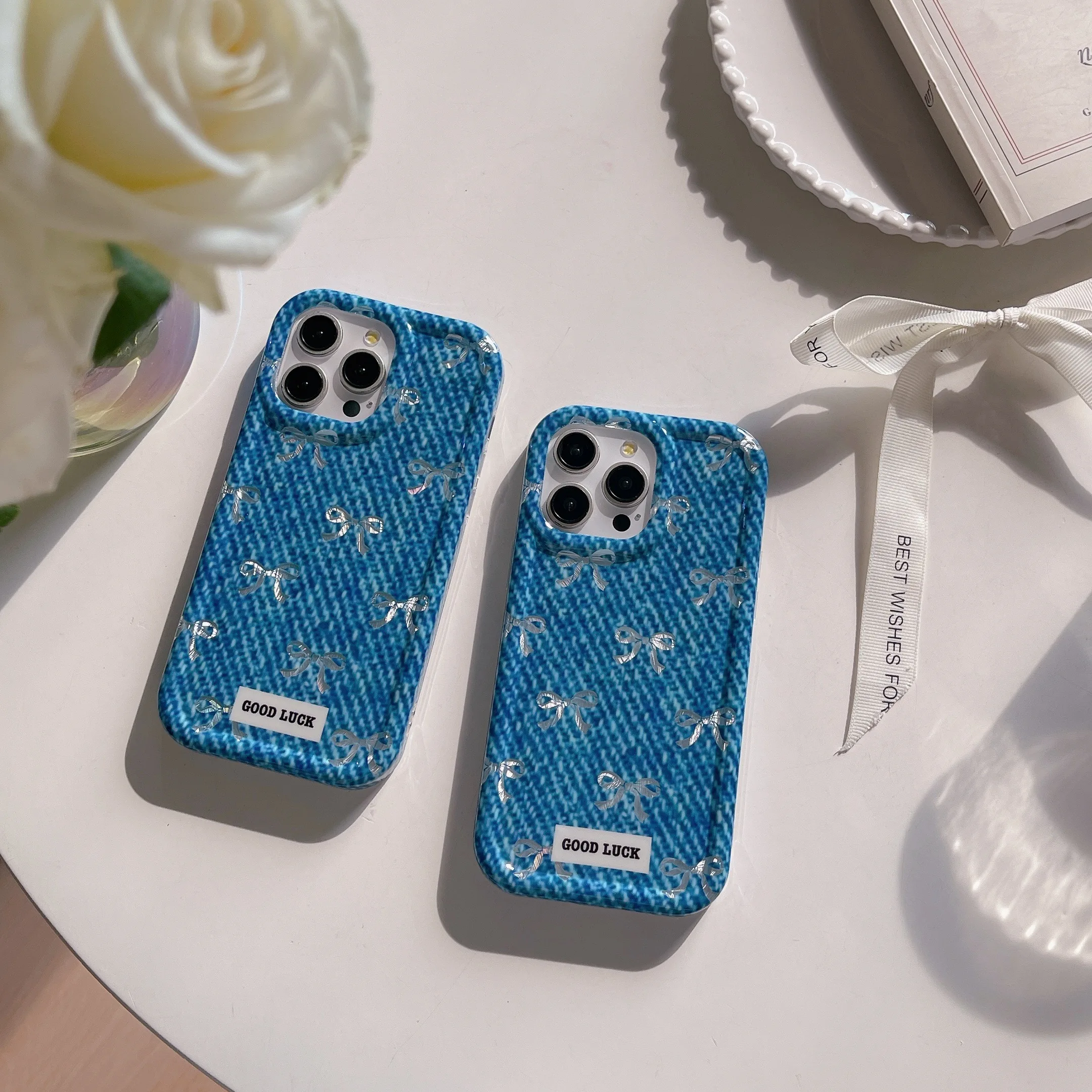 Модный синий джинсовый чехол для телефона IPhone 15 15pro 15promax 14 14pro 14promax 13 13pro 13promax 12 12pro