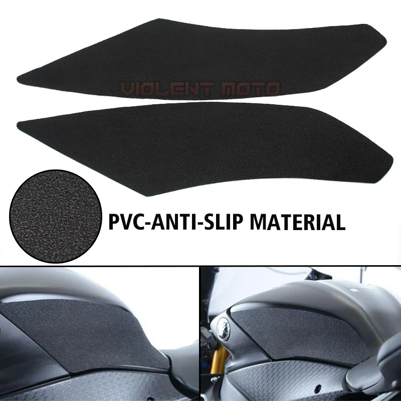 

High quality leather Motorcycle Tank Traction Side Pad Gas Fuel Knee Grip Sticker Decal For Yamaha YZFR6 YZF R6 YZF-R6 2017