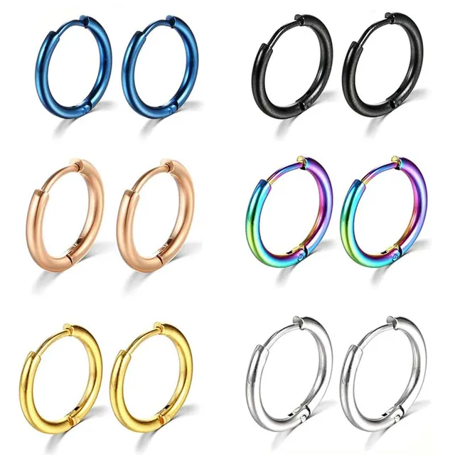 Mini Multi Color Diamond Hoops Earrings