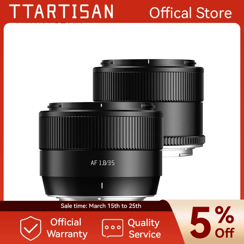 Фото Объектив TTArtisan Auto Focus 35mm F1.8 Mark II для камер Fujifilm X XF X-E4 X-S20 XM5 X-H2S XT30, Sony E ZVE-10II, Nikon Z ZFC №1