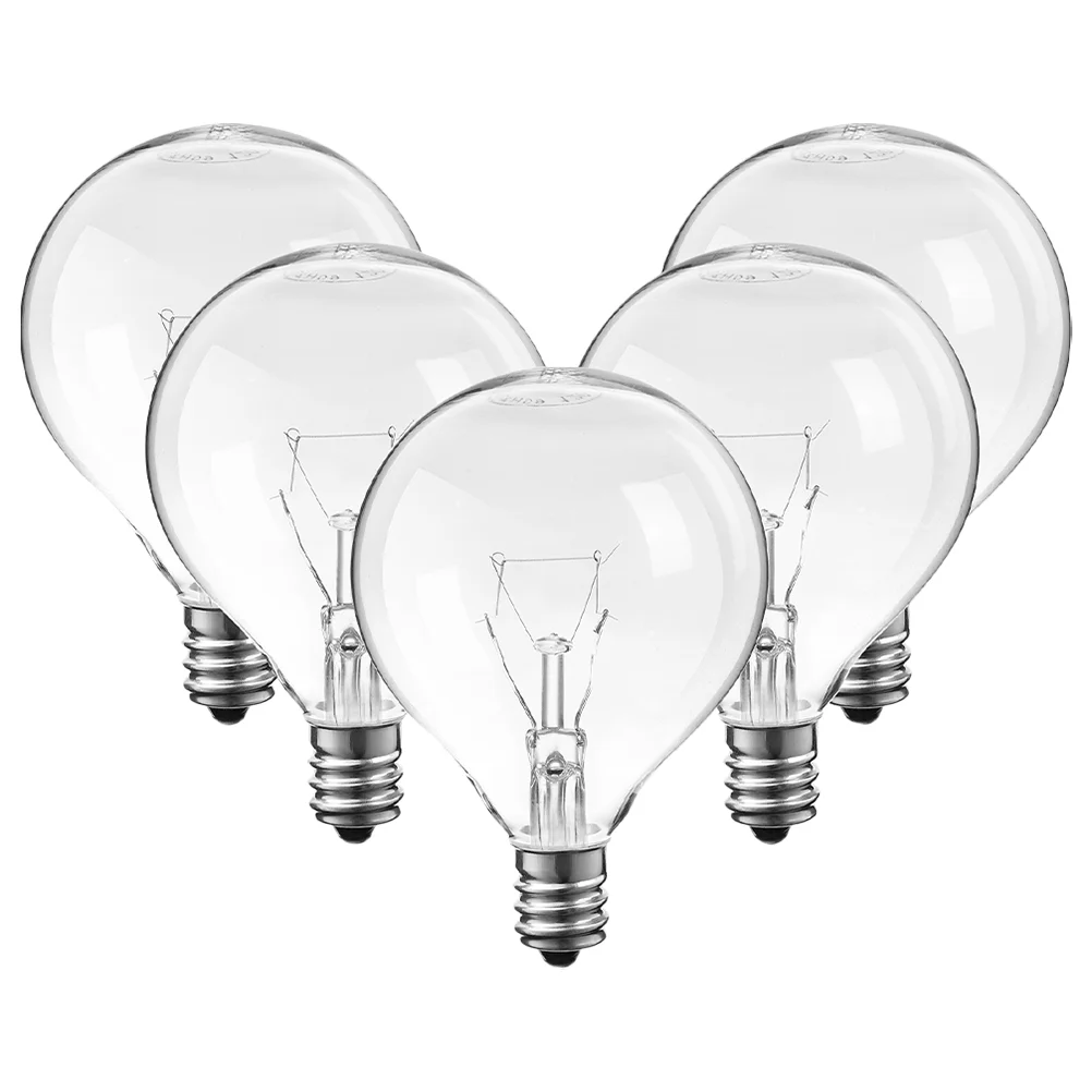 

5 Pcs Easy Installation Scent Warmer Bulb Replacement Bulbs Wax Lamp Glass Light