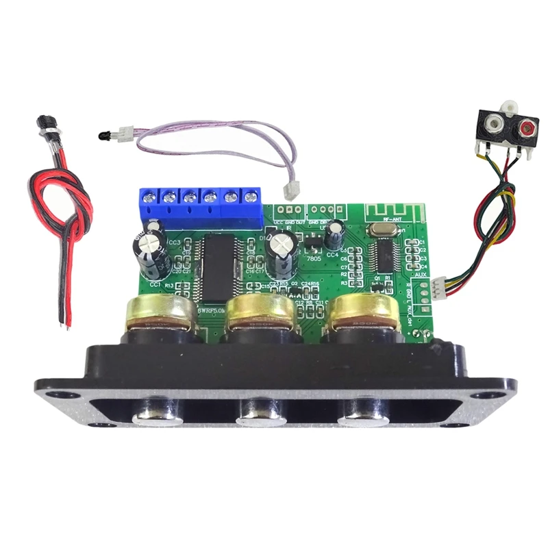 

30W Bluetooth Audio Amplifier Board With DC Female Cable+Remote Control+AUX Cable BT5.0 Mono Subwoofer Amplifier Kit