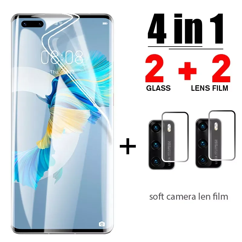 

4 in1 Screen Protector Hydrogel Film For Huawei P40 P20 P30 Lite Protective Film For Mate 30 20 40 Pro 10 i Lite Film Not Glass