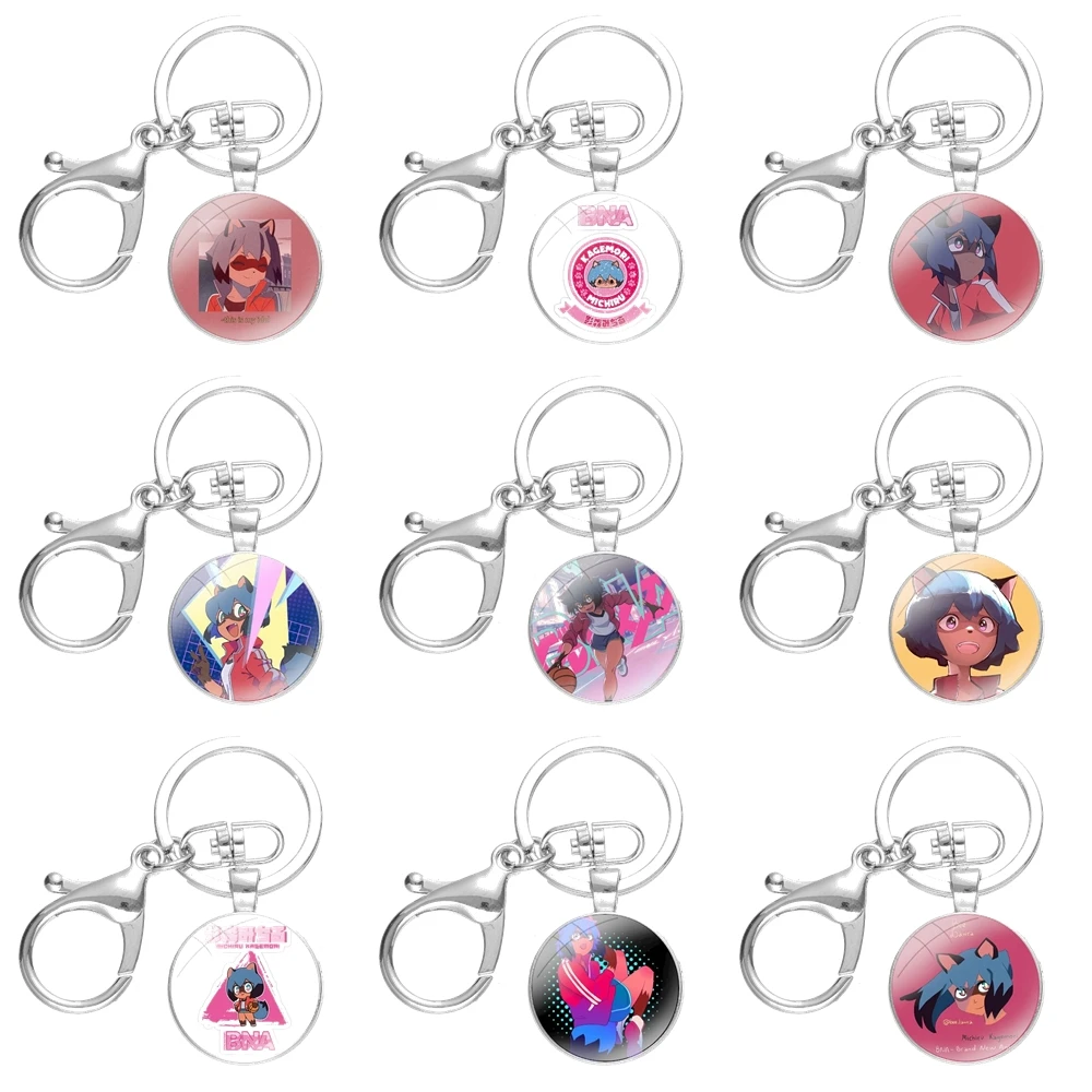 Модный дизайнерский брелок ручной работы из стекла с кабошоном и сплавами в виде животных Bna Michiru Kagemori