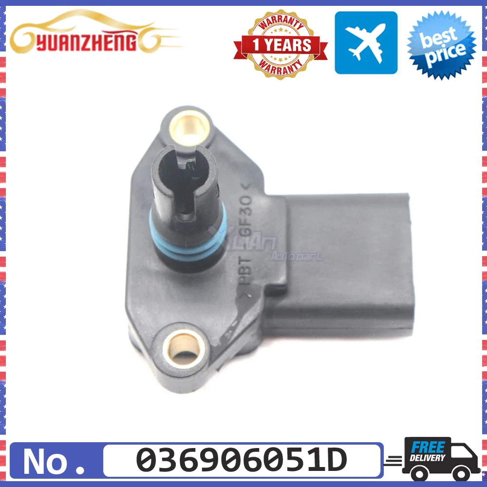 Датчик давления впускного коллектора 036906051D для SKODA FABIA FELICIA OCTAVIA Volkswagen BORA CADDY GOLF LUPO