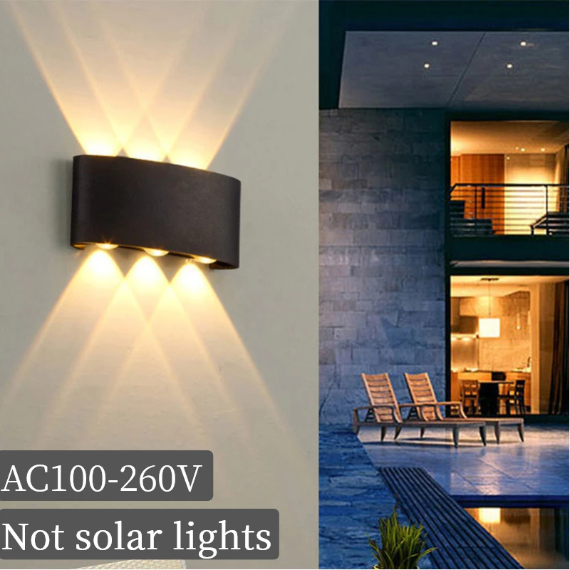 

Led Wall Lamp Outdoor Interior Aluminum Wall Lights for Street Loft Hallway Bedroom Living Room Lighting