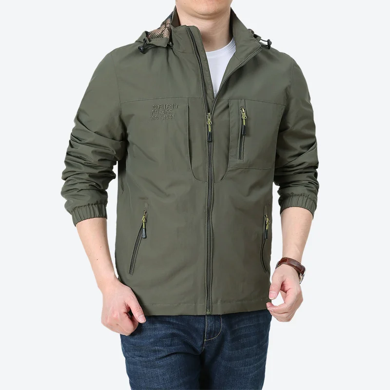 

Jackets Men's Outdoor Hiking Camping Windbreaker Waterproof Hooded Coat Autumn New Casual Jacket Tactics Military Jacket Men