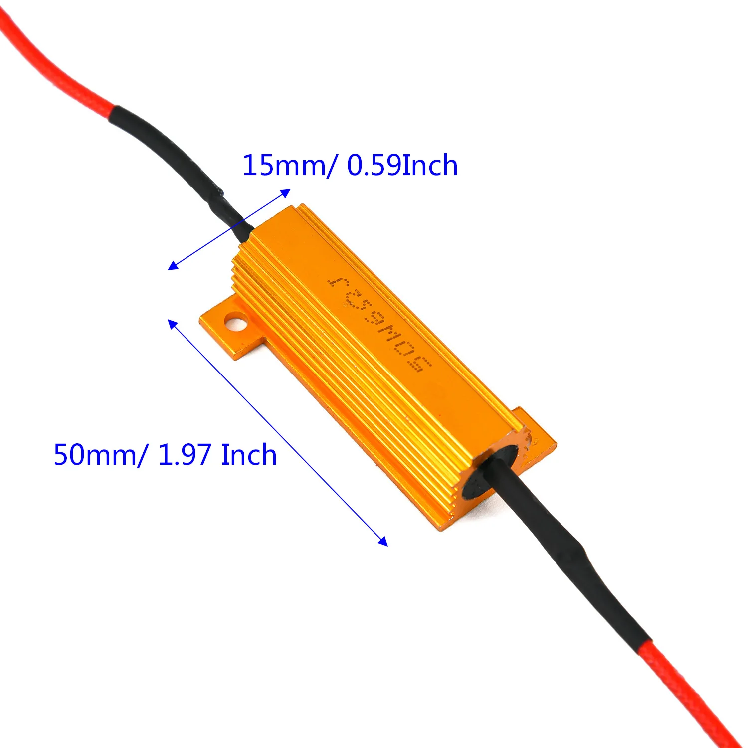 

50W 6 Ohm Load Resistor For Fix LED Bulb Fast Hyper Flash Turn Signal Blinker Lamp Decoder Brake Light Fault Canceller Resistor