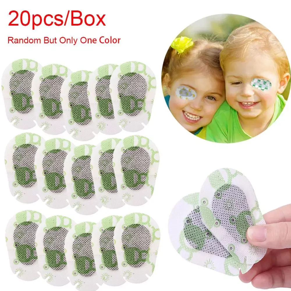 

20PCs/box Colorful Breathable Eye Patch Band Aid Medical Sterile Eye Pad Mask Adhesive Bandages First Aid Kit Eyeshade For Kids