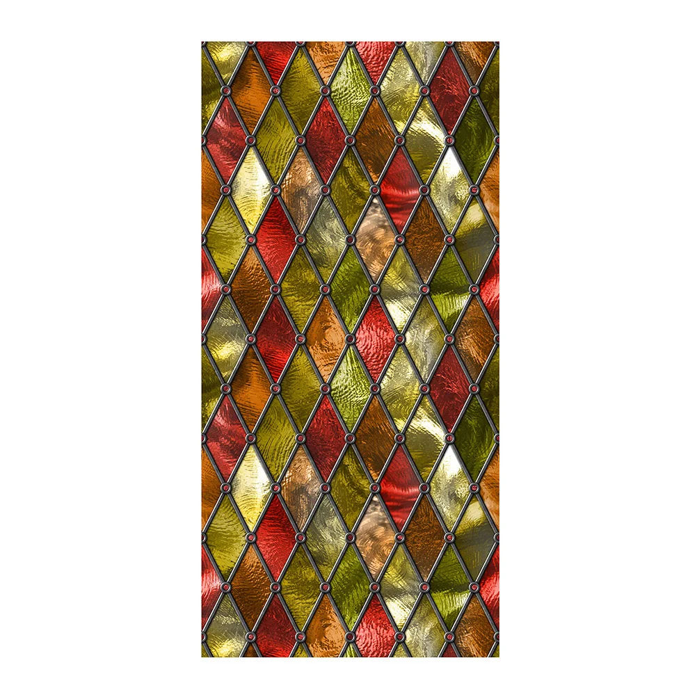 

Stained Glass Window Film Adhesive Stickers Static Window Decal Rainbow Window Film Stickers Rainbow Window Tint Frosted Glass