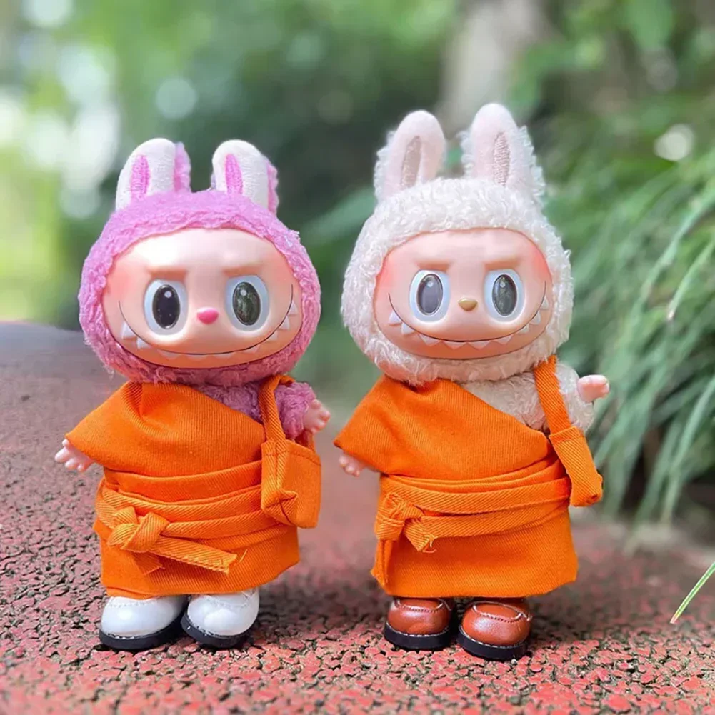 Мини-наборы одежды для Labubu плюшевый костюм монаха обувь кукол-идолов нарядная