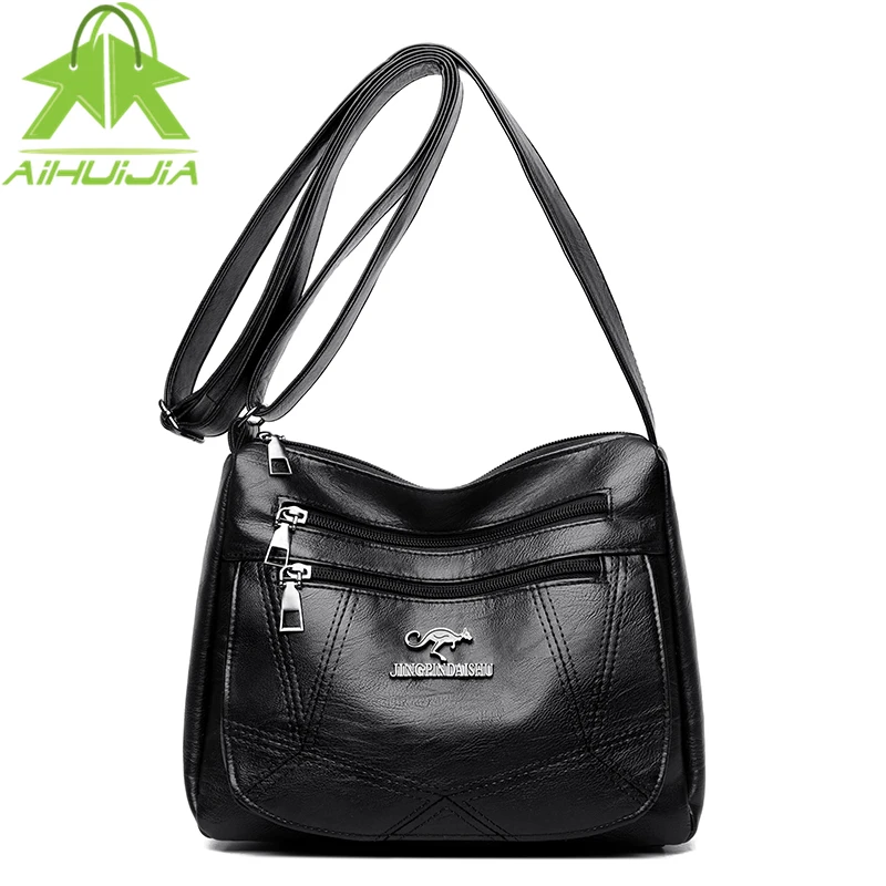 

High Quality Soft Leather Luxury Purses and Handbags Women Bags Designer Multi-pocket Shoulder Crossbody Bag for Women 2022 Sac