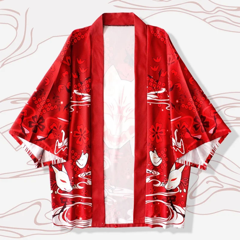 Кимоно F3535 мужское традиционное в стиле аниме кардиган уличная одежда