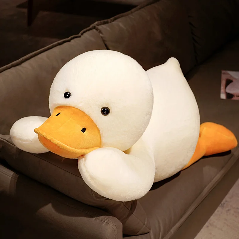

60/80cm Simulation Lie Duck Plush Pillow Toy Soft Stuffed Animals Long Pillow Plush for Girlfriend Children Gifts Home Decor