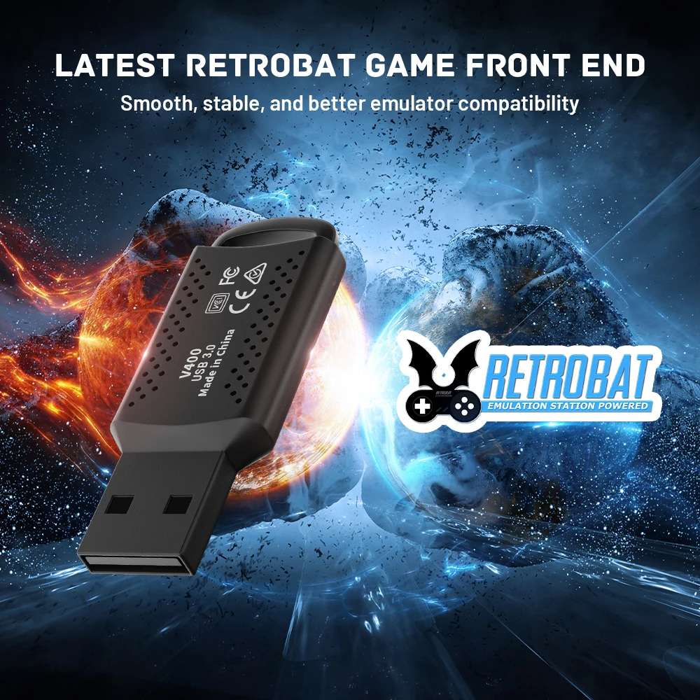 Kinhank Plug and Play 128G Портативный U-диск USB 3.0 Retrobat System 18000 игр с 50 эмуляторами для