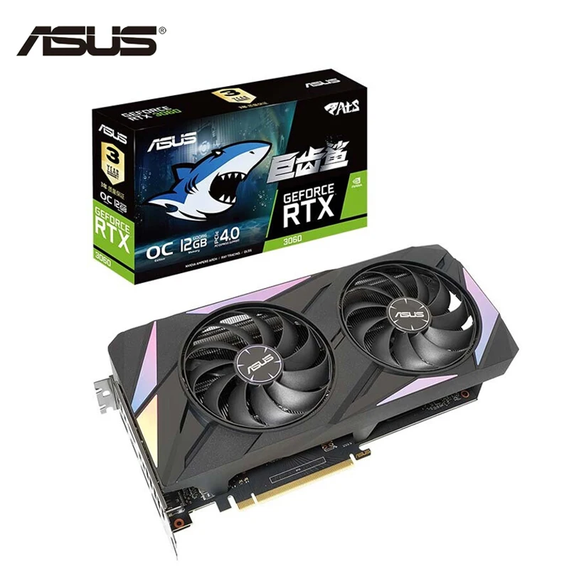 

ASUS ATS GeForce RTX 3060 O12G GAMING NVIDIA Video Graphics Card GPU Graphic Cards RTX 3060 12GB 192bit GDDR6 Desktop GPU NEW