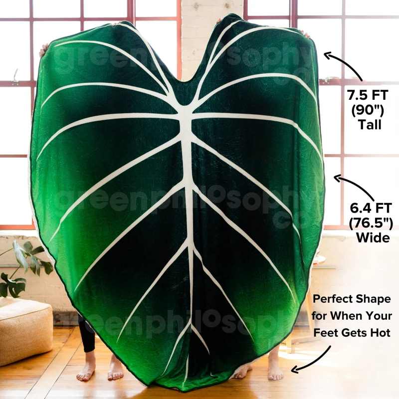

Large Leaf Blanket Soft Leaves Flannel Leaf Blankets For Beds Sofa Cozy Beach Blanket Funny Birthday Gift Manta New