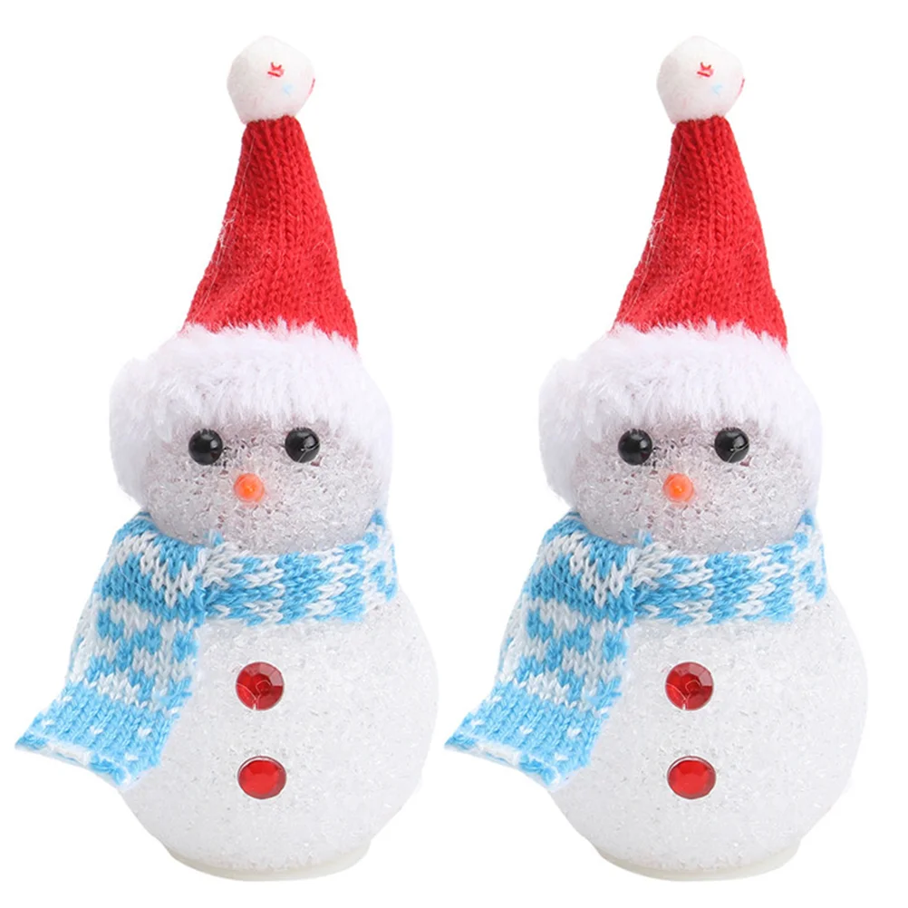 

2PCS Christmas Decoration Christmas Goodie Bag Fillers Xmas Table Snowman Night