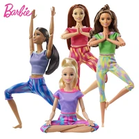 original barbie yoga doll with 22 flexible joints body sports dolls toys for girls juguetes interactive kids toys brinquedo 30cm