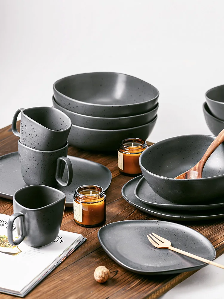 Бытовые столовые приборы чаша столовая посуда однотонная тарелка в