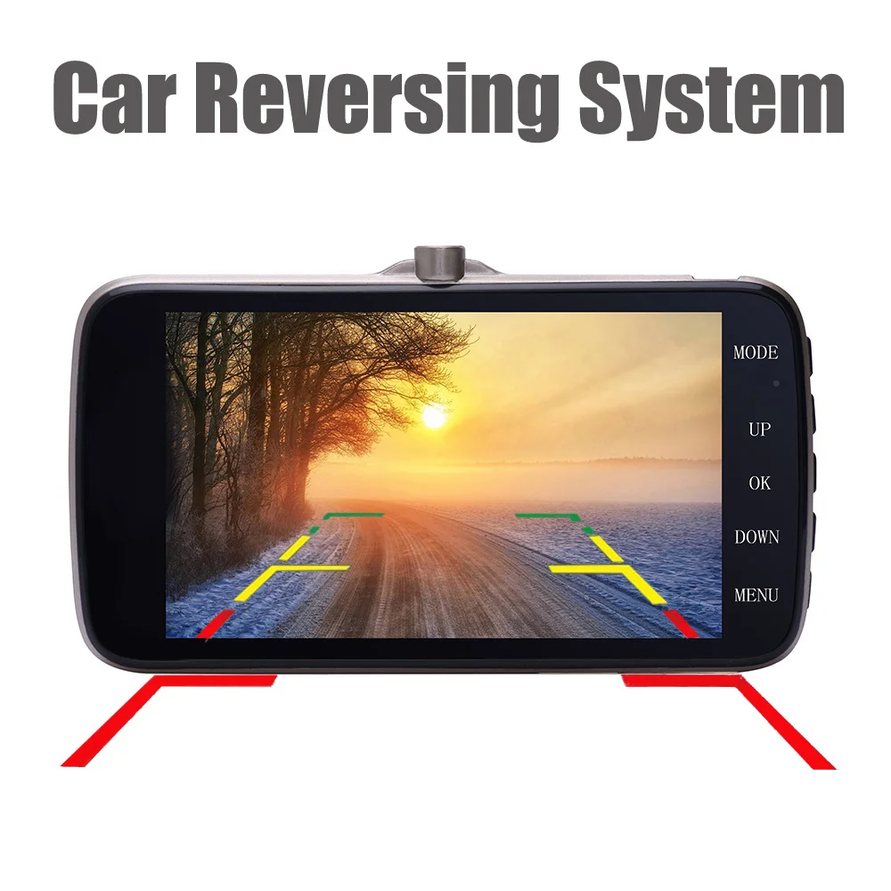 Автомобильный видеорегистратор с камерой заднего вида 1080P двойной объектив Full HD G