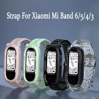 watch strap for mi band 5 6 transparent silicone tpu resin strap for amazfit band 5 mi band 6 5 miband 4 3 5 6wristband