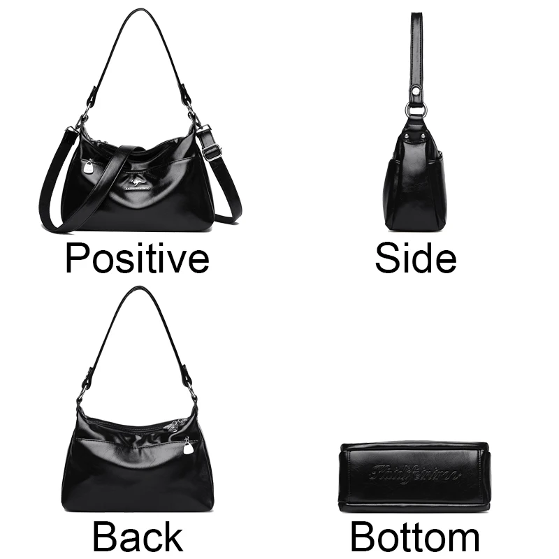 Высококачественные кожаные повседневные сумки винтажные однотонные сумки-тоут