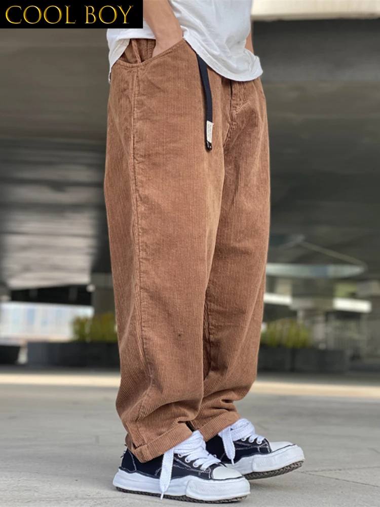 J BOYS Boutique  Japanese Streetwear Corduroy Casual Straight Pants Harajuku Cargo Pants Kpop Korean Fashion Hip Hop Trousers Me
