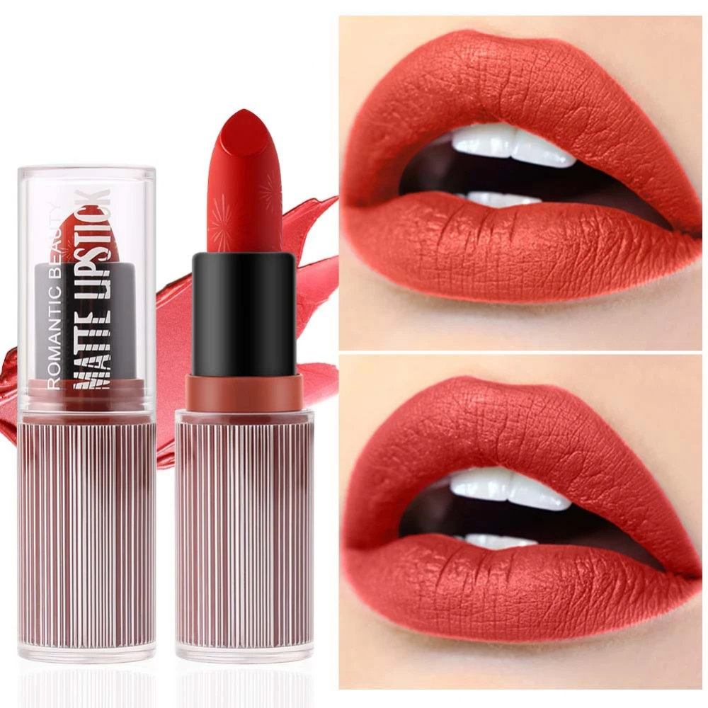 

6 Colors Matte Waterproof Long Lasting Lipstick Sexy Red Nude Pigments Makeup Lip Make Up Lipstick Cosmetic