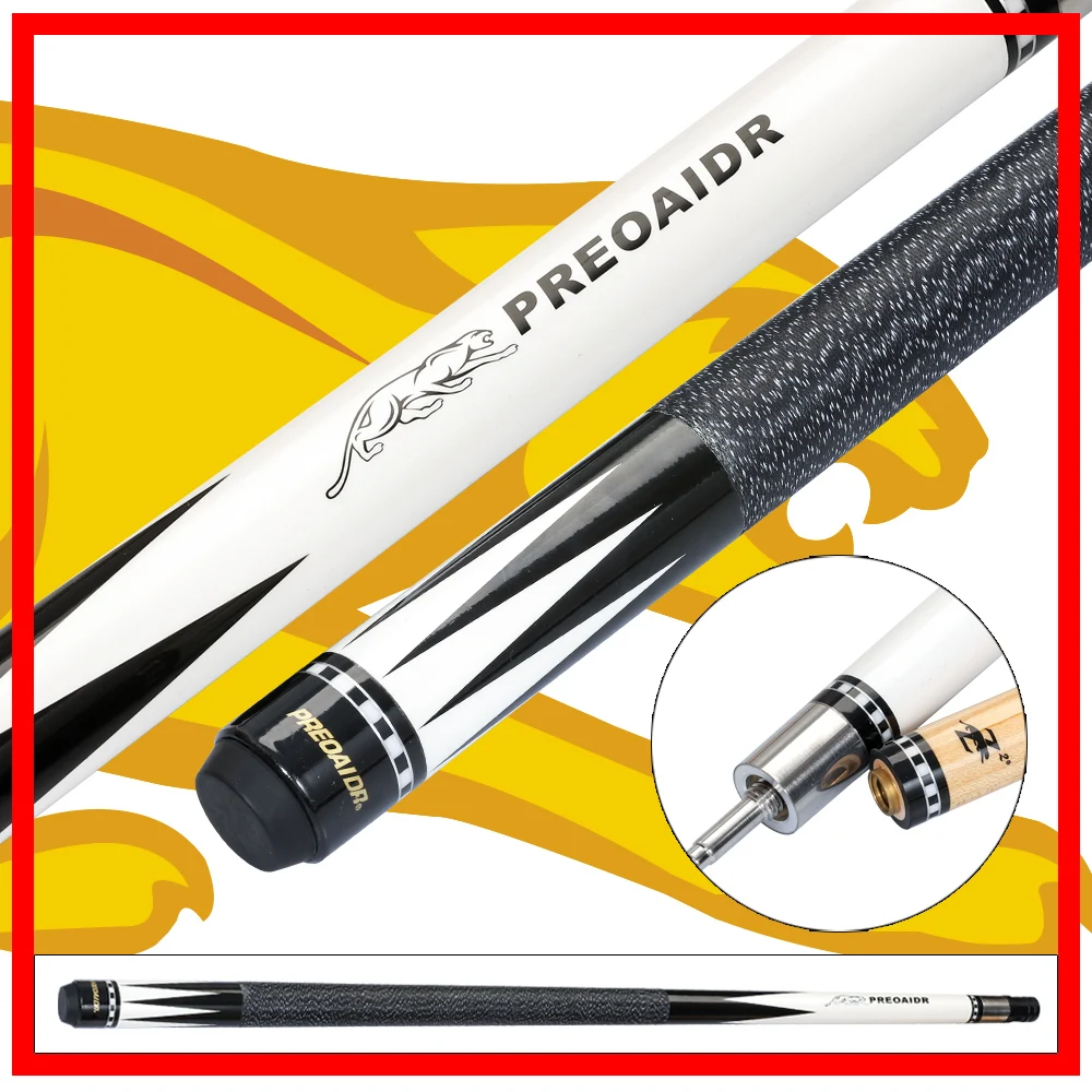 PREOAIDR 3142 Z2 Billiard Pool Cue 11.5mm 13mm Tip Uni-lock Maple Shaft Irish Linen Wrap Billiar Cue Stick Kit Professional