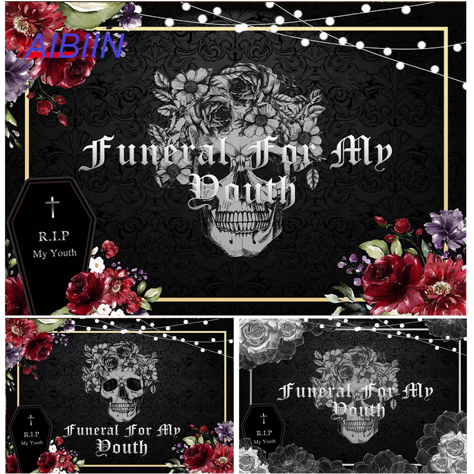 AIBIIN фон для похорон моей молодежи Рип до моих 20-х дней рождения фотография