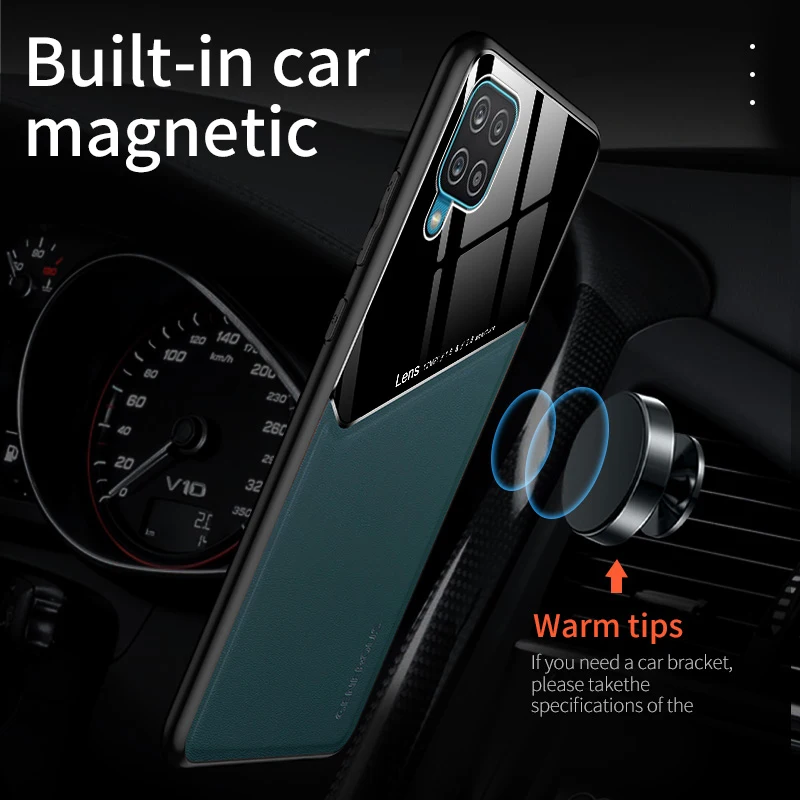 For Samsung Galaxy M32 M22 Case PU Leather Glossy Back Cover Soft Frame Shockproof Phone Case For Samsung Galaxy M32 4G European