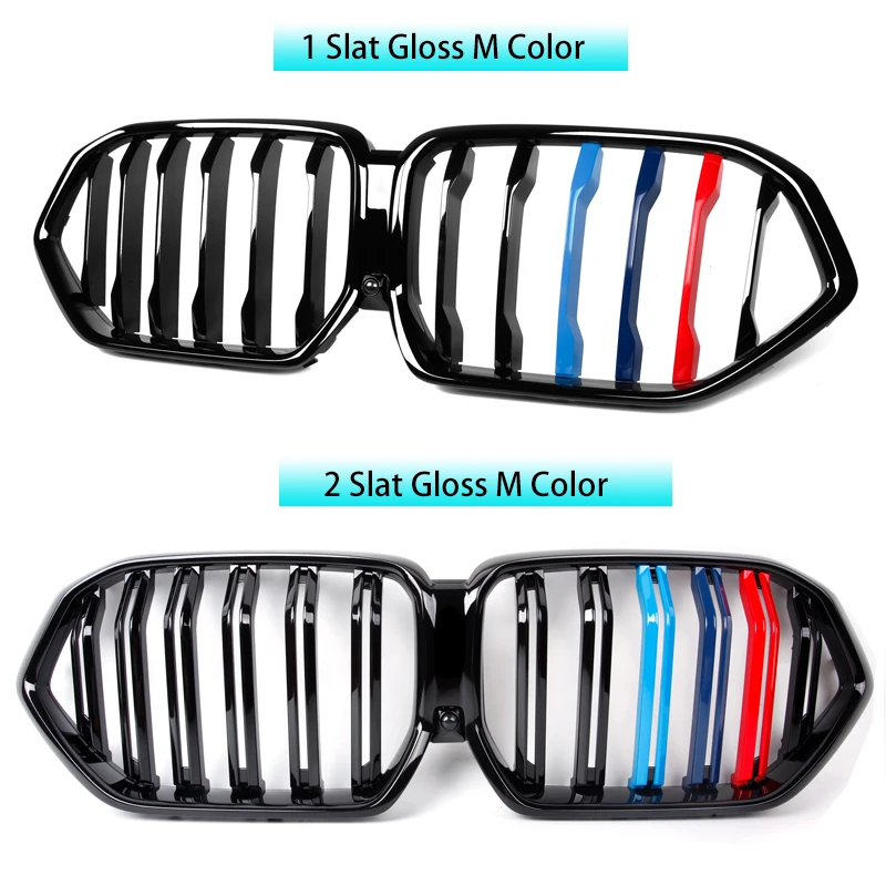 Глянцево-черная замена стайлинга автомобильного бампера из ABS для BMW X6 G06 X6M F96 2020-2022 передняя решетка решетки.